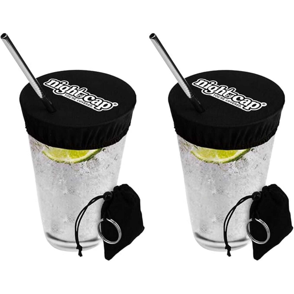 Nightcap - La Copertura Anti-Spuntoni Per Bevande Con Portachiavi - Coperture Anti-Spuntoni - Si Adatta Alla Maggior Parte Delle Tazze E Dei Bicchieri - Può Essere Attaccato A Chiavi, Borse O Borsette-image