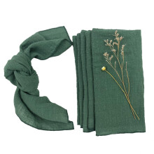 EHLDekol Gauze Cloth Napkins 6 Pack 16x16 Inches Dinner Parties 100% Natural Soft Cotton Weddings Parties Family Everyday Use Bulk Linen Dinner Napk