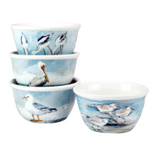 Sada 4 misiek na zmrzlinu/dezert Certified International Shorebirds s objemom 26 oz