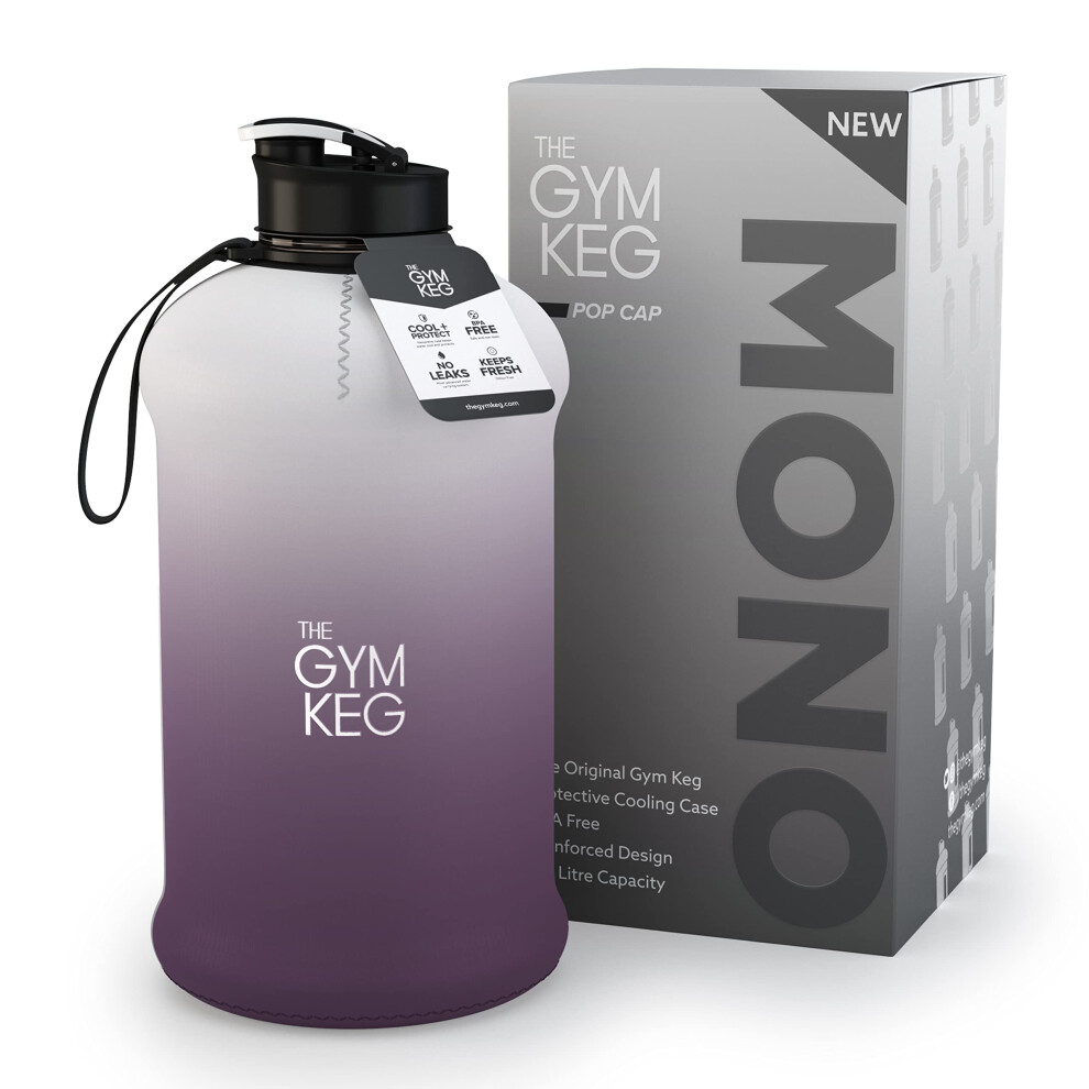 THE GYM KEG Sports Water Bottle Half Gallon Carry Handle Big Water Jug for Sport Large Reusable Water Bottles Eco-friendly  Tritan BPA Free Plastic  L-image-OPC-PGC6D7W-NEW