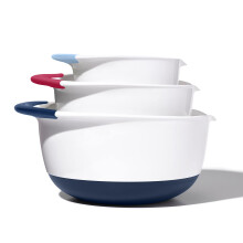 Ensemble de 3 bols m langer en plastique OXO Good Grips - Poign es pour confiture de myrtilles et eau de Seltz, 4,7 litres, grand format