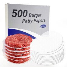 Burger pogcsa papr kerek, 5,5 hvelykes 500 db-os tapadsmentes hamburger paprlap szett Press Patty pergament lapokhoz