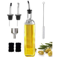 Leaflai 17 oz olvaolaj adagol flakon 500 ml olaj s ecet 2 rozsdamentes acl kintovel 2 cmkvel, 1 ecsettel s 1 tlcsrrel konyhai hasznlatra