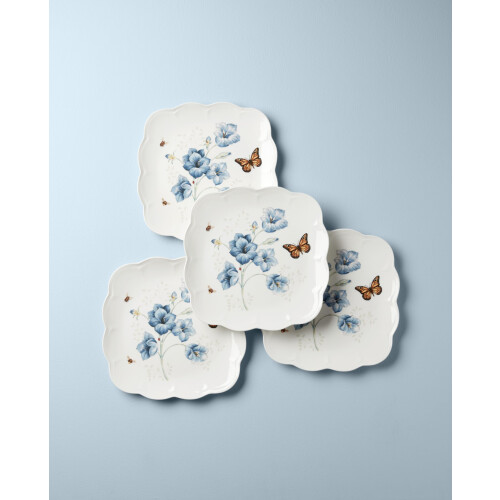 Lenox Butterfly Meadow Square 4Pc Dinner Plates  4 Count  Multi 1
