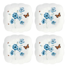 Lenox Butterfly Meadow Square 4Pc Dinner Plates 4 Count Multi