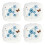Lenox Butterfly Meadow Square 4Pc Dinner Plates  4 Count  Multi 1