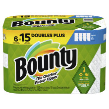 Bounty Select-A-Size papieren handdoeken 6 Double Plus rollen wit 113 vellen per rol