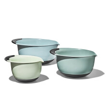 Ensemble de 3 bols m langer en plastique OXO Good Grips - Cadet Bleu Tour Gris Jade Petit Moyen Grand