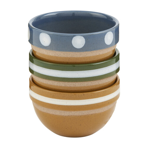 Mud Pie Blue Dotted Ramekin Set; 2"""" x 3"""" prumer