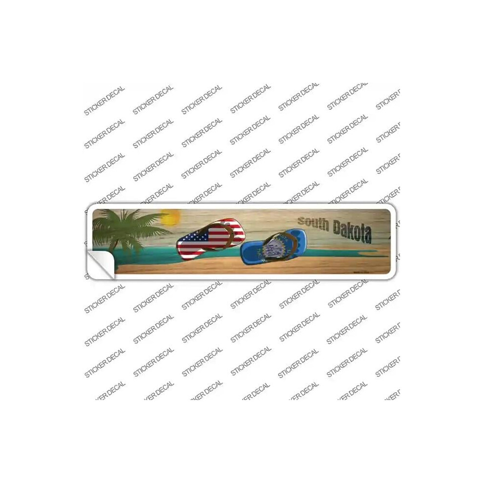 Smart Blonde K-1514S-Xl South Dakota & Us Flag Novelty Narrow Sticker Decal - Extra Large 792636519208