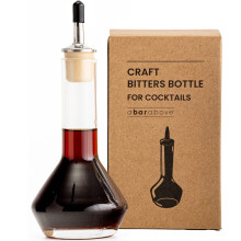 En bar over bitters flaske klassisk design små glasflasker til at tilføje bitters til cocktails med rustfrit stål hæld tud og syntetisk kork idee