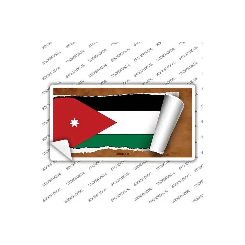 Smart Blonde Lp-9202S-S Jordan Flag Scroll Novelty Sticker Decal - Small 792636525933
