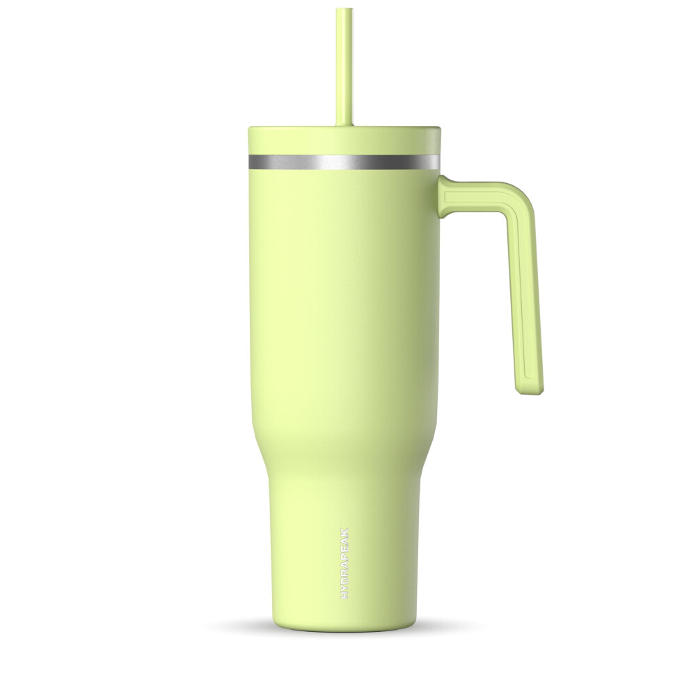 Hydrapeak Voyager, Bicchiere In Acciaio Inossidabile Da 40 Once Con Manico, Bottiglia D'acqua Isolata Con Cannuccia E Coperchio, Portabicchieri,-image