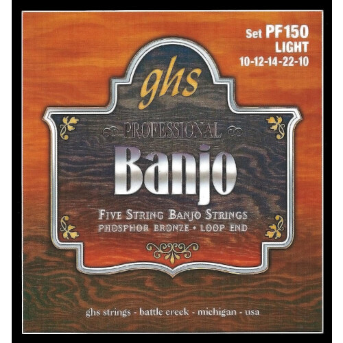 GHS Strings PF150 5-strengede Banjo Strings Phosphor Bronze Light (10-22)