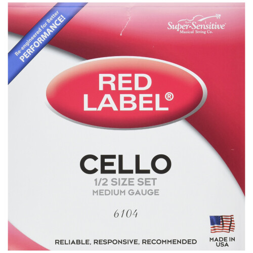 Super Sensitive 6104 Red Label Cello-Saitensatz Medium 1/2 Gre