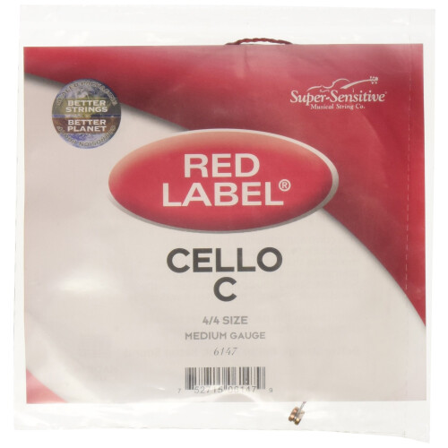 Super czula czerwona etykieta wiolonczela C String 4/4 Medium