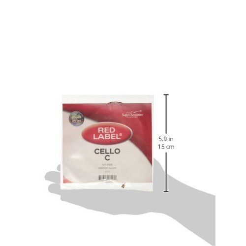 Super czula czerwona etykieta wiolonczela C String 4/4 Medium 2