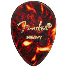 Fender Classic Celluloid Guitar Picks 358 Shape, Tortoise Shell, Heavy - 72-Pack | 980358500