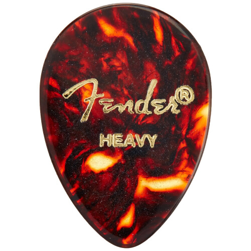 Fender Fender Classic Celluloid Guitar Picks 358 Form Tortoise Shell Heavy 72-Pack