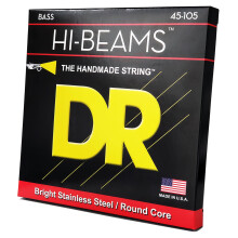 DR Strings HI-BEAMS - 4-strunowe struny do gitary basowej ze stali nierdzewnej 45-105 okrągły rdzeń