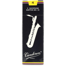 Vandoren SR244 Bari Sax Traditional Reeds Strength 4; 5 db-os doboz fekete