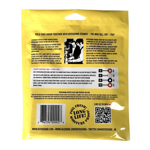 Rotosound RS44LD Phosphor Bronze Bass Guitar Strings (45 65 85 105) 2