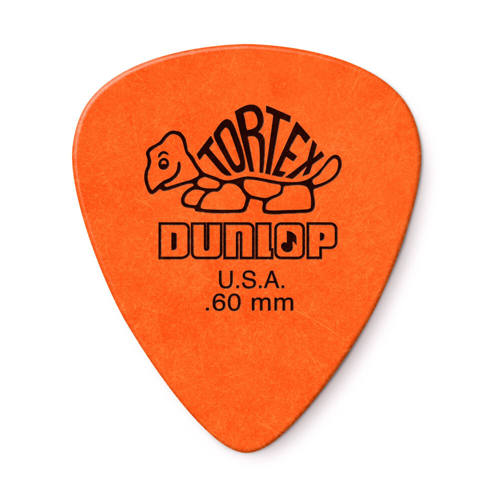 Dunlop Tortex, Plettri Standard Per Chitarra, 0,60 Mm, Confezione Da 36 Pezzi, Colore Arancione-image