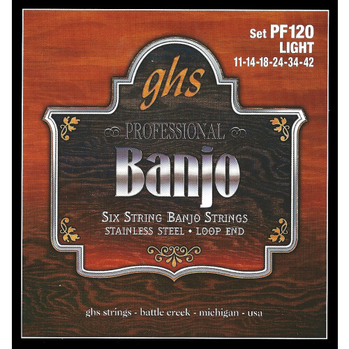 GHS Strings Banjo Strings (PF120) Lys 11-42
