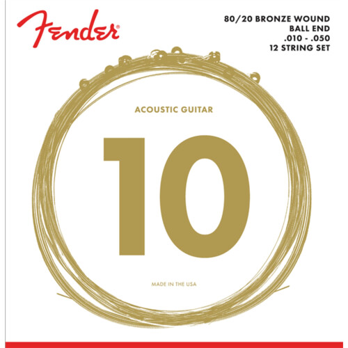 Fender 80/20 brons akustisk gitarrstrngar bollnde 70-12L 10-50