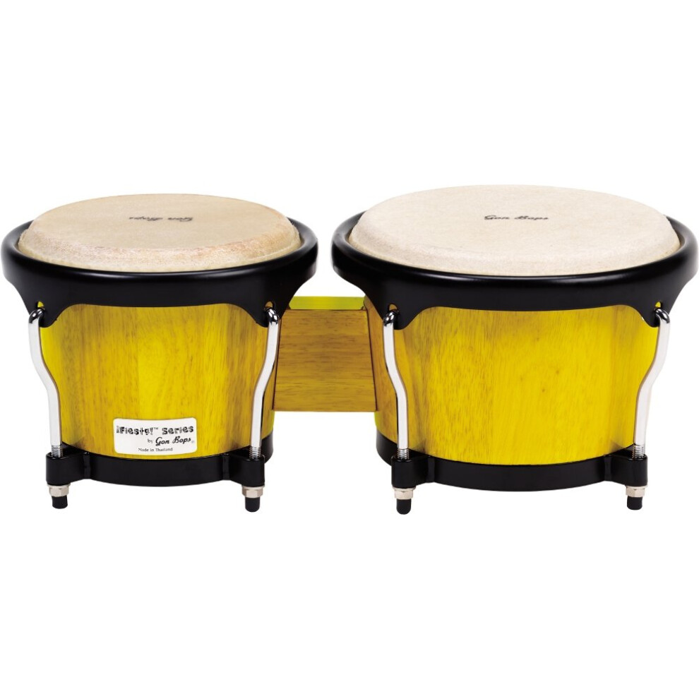 Gon Bops Fiesta Series Bongo Yellow with Black Hardware