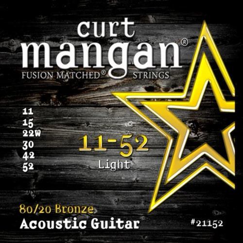 Curt Mangan 11-52 80/20 Brons Ljusset Akustiska gitarrstrngar
