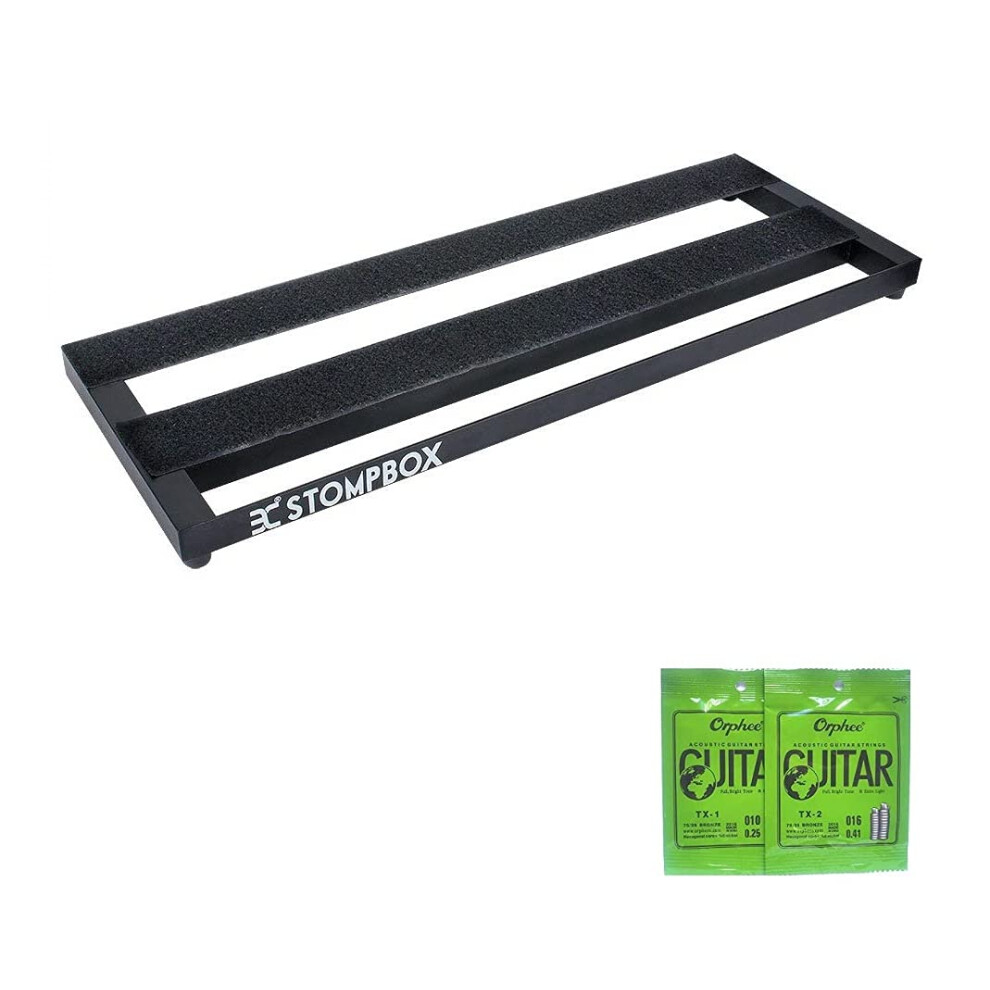 Eno - Pedaliera Per Effetti Per Chitarra Media Con Pedali Mountain Tape E Fascetta Per Cavi, 50,8 Cm-image