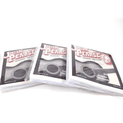 John Pearse Guitar Strings 3 Pack Acoustic Medium #700M Phosphor Bronze