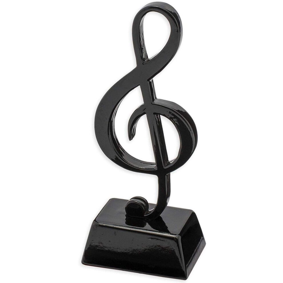 Broadway Gift Black Treble Clef Music Instrument Miniature Replica on Stand Size 5 in.