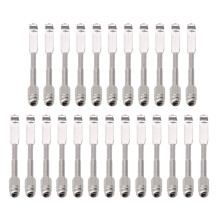 Yibuy Set van 24 stuks chromen traditionele banjobeugelhaak en moer, totale lengte 2,27 inch