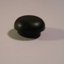 Black Rubber Buttons for Piano Cabinet Bumpers 9/16"""" Head 7/16"""" Stem Set of 10