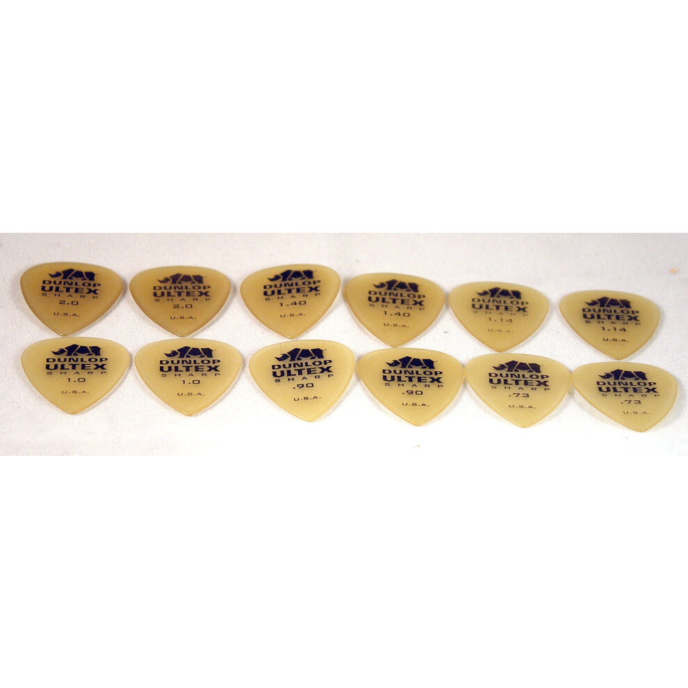 Paquete Variado De P As De Guitarra Dunlop Ultex Sharp; Contiene 12 P As-image