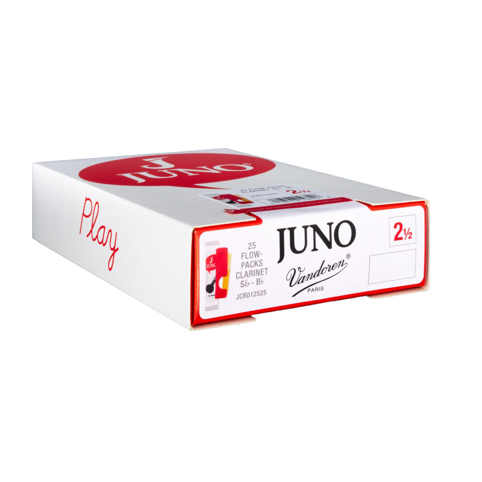 Vandoren Juno Bb Box of 25 Strength 2.5 Clarinet Reeds (JCR012525)