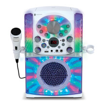 Singing Machine SML625BTWD Karaoke portatile Bluetooth CD+G Karaoke System Bianco