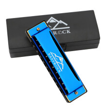 EastRock Blues Harmonica Mouth Organ 10 Hole C Key with Case Diatonic Harmonica for Professional Player Beginner Students gifts Adult Friends G