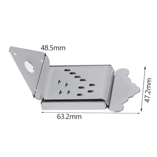 Mandolin Tailpiece Mandolin Metal Tailpiece Replacement Tailpiece Part with Screws(Silver) Performance Accessory 2
