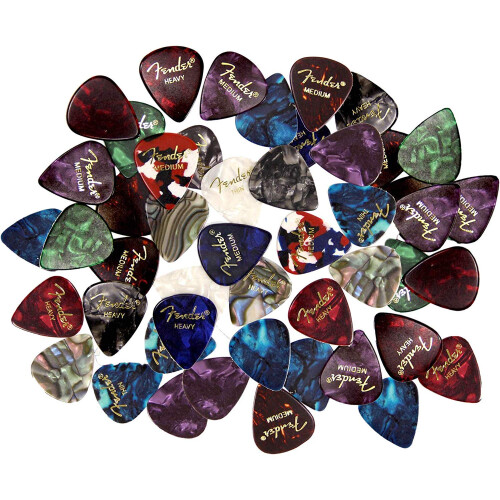 Fender Fender Premium 48 Pack Picks Sampler - Includes Thin  Medium & Heavy Gauges (Austin Bazaar Exclusive)
