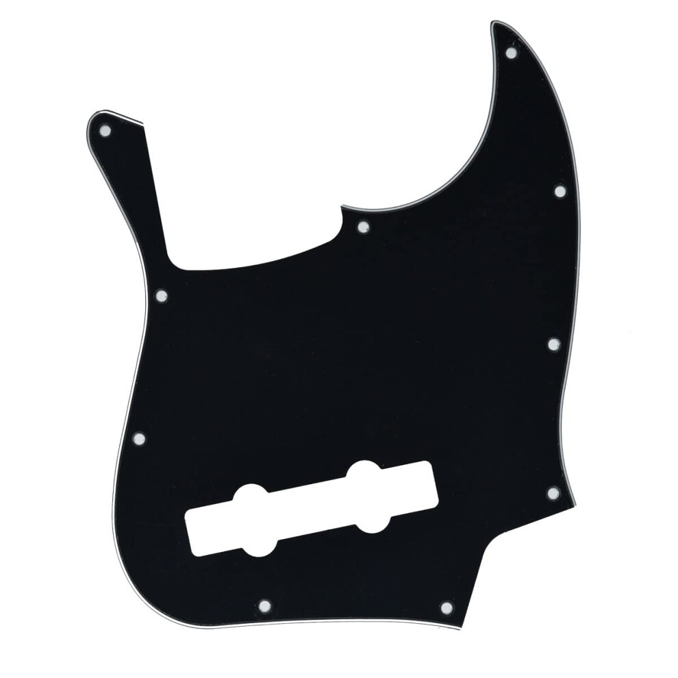 Dopro 5 Corde Jazz Bass Pick Guard J Bass Scratch Plate Per Usa/Messicano Fd 5 Corde Jazz Bass Nero 3 Strati-image