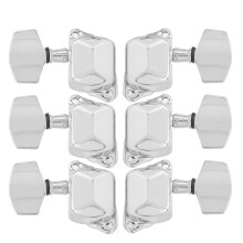 3 Venstre 3 H?jre akustisk guitar Semikelet streng Tuning Pegs Tuning Keys Machine Heads til akustisk guitar (s?lv)
