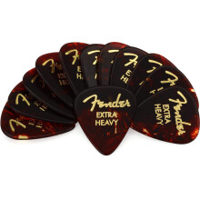 Fender Classic Celluloid Guitar Picks 351 Shape Tortoise Shell Extra Heavy 12-pack