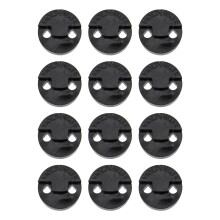 12 st Yootones gummifiolvning Mute Rund Tourte Style Mute kompatibel med fiol (svart)