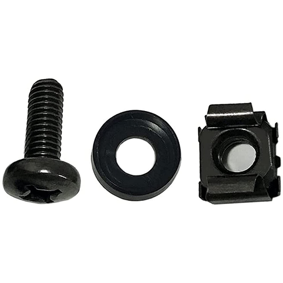 Wang-Data 100 Sets M6 Square Hole Hardware Cage Nuts & Mounting Screws Washers For Server Rack And Cabinet (M6 X 16Mm)(Screw+Washer+Cage Nut) 768253810806