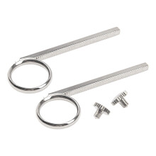 2-delige Yootones trompetschuifvingerring met bevestigingsschroefset, compatibel met trompetreparatieaccessoires (zilver)