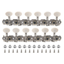 1 st Yootones 12 strenge akustisk guitar stemmestifter Maskinhoveder Enkelt hul kompatibel med akustisk guitar tilbehr (slv)