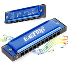 East top Blues Harmonica Diatonic Harmonica Key of C 10 Holes 20 Tones Mouth Organ blues harp harmonica For Adults Kids Beginners Professionals a